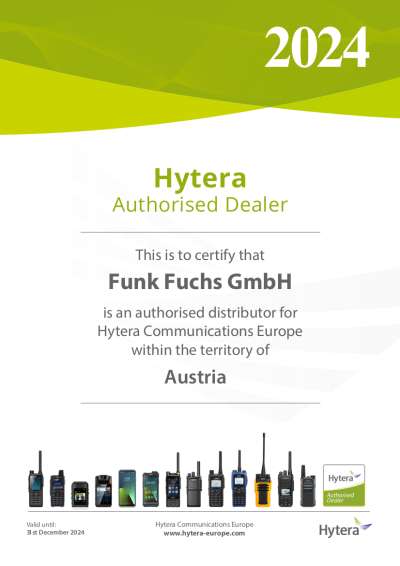 Zertifikat als Hytera Systempartner